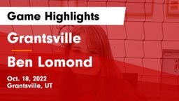 Grantsville  vs Ben Lomond Game Highlights - Oct. 18, 2022