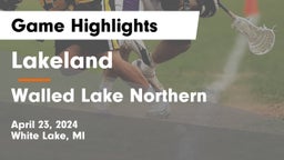 Lakeland  vs Walled Lake Northern  Game Highlights - April 23, 2024