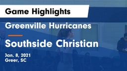Greenville Hurricanes vs Southside Christian  Game Highlights - Jan. 8, 2021