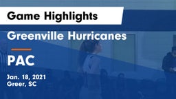 Greenville Hurricanes vs PAC Game Highlights - Jan. 18, 2021