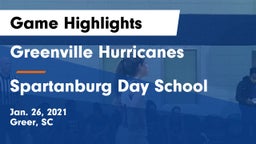 Greenville Hurricanes vs Spartanburg Day School Game Highlights - Jan. 26, 2021
