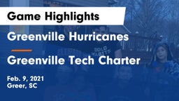 Greenville Hurricanes vs Greenville Tech Charter Game Highlights - Feb. 9, 2021