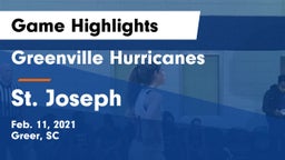 Greenville Hurricanes vs St. Joseph  Game Highlights - Feb. 11, 2021