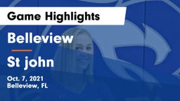 Belleview  vs St john Game Highlights - Oct. 7, 2021