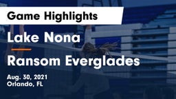 Lake Nona  vs Ransom Everglades Game Highlights - Aug. 30, 2021