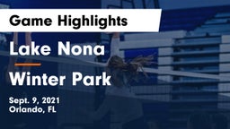 Lake Nona  vs Winter Park  Game Highlights - Sept. 9, 2021