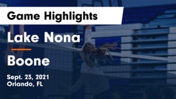 Lake Nona  vs Boone  Game Highlights - Sept. 23, 2021