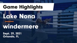 Lake Nona  vs windermere Game Highlights - Sept. 29, 2021
