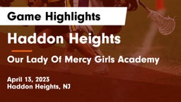 Haddon Heights  vs Our Lady Of Mercy Girls Academy Game Highlights - April 13, 2023