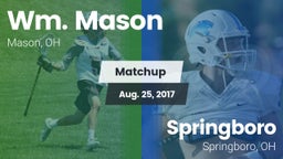 Matchup: Wm. Mason High vs. Springboro  2017