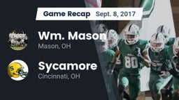Recap: Wm. Mason  vs. Sycamore  2017