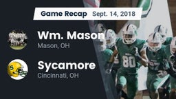 Recap: Wm. Mason  vs. Sycamore  2018