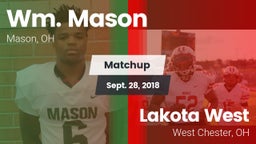 Matchup: Wm. Mason High vs. Lakota West  2018