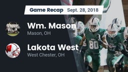Recap: Wm. Mason  vs. Lakota West  2018