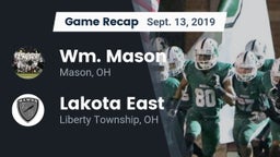 Recap: Wm. Mason  vs. Lakota East  2019