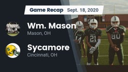 Recap: Wm. Mason  vs. Sycamore  2020