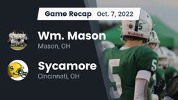 Recap: Wm. Mason  vs. Sycamore  2022
