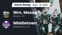 Recap: Wm. Mason  vs. Middletown  2022