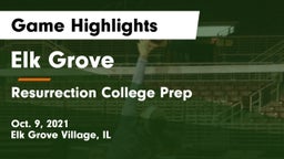 Elk Grove  vs Resurrection College Prep  Game Highlights - Oct. 9, 2021