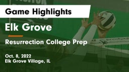 Elk Grove  vs Resurrection College Prep  Game Highlights - Oct. 8, 2022