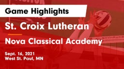 St. Croix Lutheran  vs Nova Classical Academy Game Highlights - Sept. 16, 2021