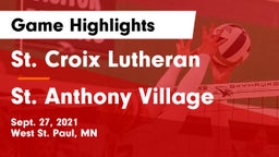 St. Croix Lutheran  vs St. Anthony Village  Game Highlights - Sept. 27, 2021