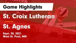 St. Croix Lutheran  vs St. Agnes  Game Highlights - Sept. 30, 2021