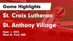 St. Croix Lutheran  vs St. Anthony Village  Game Highlights - Sept. 1, 2022