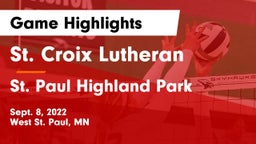 St. Croix Lutheran  vs St. Paul Highland Park  Game Highlights - Sept. 8, 2022