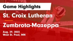 St. Croix Lutheran  vs Zumbrota-Mazeppa  Game Highlights - Aug. 29, 2023