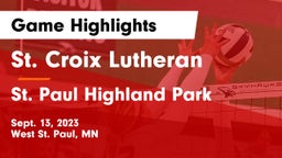 St. Croix Lutheran  vs St. Paul Highland Park  Game Highlights - Sept. 13, 2023