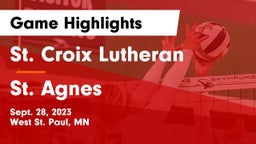 St. Croix Lutheran  vs St. Agnes  Game Highlights - Sept. 28, 2023
