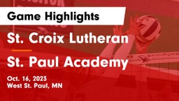 St. Croix Lutheran  vs St. Paul Academy Game Highlights - Oct. 16, 2023