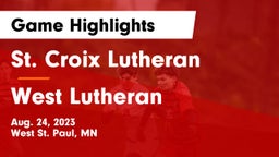 St. Croix Lutheran  vs West Lutheran  Game Highlights - Aug. 24, 2023