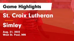 St. Croix Lutheran  vs Simley  Game Highlights - Aug. 31, 2023