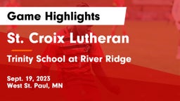 St. Croix Lutheran  vs Trinity School at River Ridge Game Highlights - Sept. 19, 2023