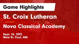 St. Croix Lutheran  vs Nova Classical Academy Game Highlights - Sept. 26, 2023