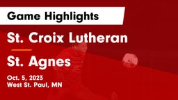 St. Croix Lutheran  vs St. Agnes  Game Highlights - Oct. 5, 2023