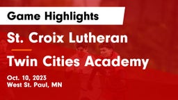 St. Croix Lutheran  vs Twin Cities Academy Game Highlights - Oct. 10, 2023