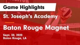 St. Joseph's Academy  vs Baton Rouge Magnet  Game Highlights - Sept. 30, 2020