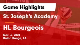 St. Joseph's Academy  vs HL Bourgeois Game Highlights - Nov. 6, 2020