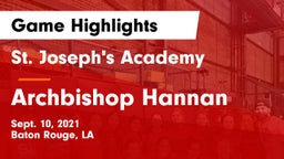 St. Joseph's Academy  vs Archbishop Hannan  Game Highlights - Sept. 10, 2021