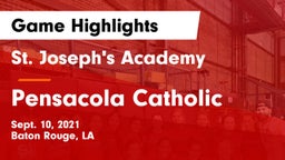 St. Joseph's Academy  vs Pensacola Catholic  Game Highlights - Sept. 10, 2021