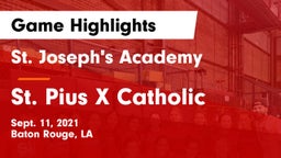 St. Joseph's Academy  vs St. Pius X Catholic  Game Highlights - Sept. 11, 2021