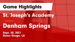 St. Joseph's Academy  vs Denham Springs Game Highlights - Sept. 30, 2021