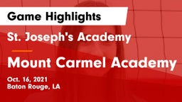 St. Joseph's Academy  vs Mount Carmel Academy Game Highlights - Oct. 16, 2021