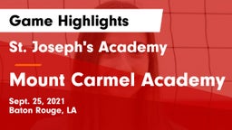 St. Joseph's Academy  vs Mount Carmel Academy Game Highlights - Sept. 25, 2021