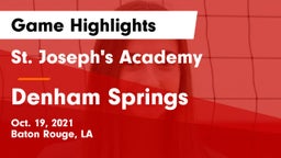 St. Joseph's Academy  vs Denham Springs  Game Highlights - Oct. 19, 2021