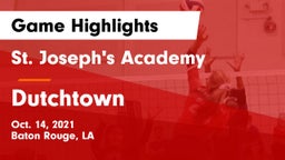 St. Joseph's Academy  vs Dutchtown  Game Highlights - Oct. 14, 2021