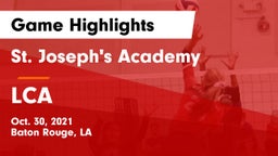 St. Joseph's Academy  vs LCA Game Highlights - Oct. 30, 2021